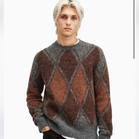AllSaints Black Mord Crew Jumper